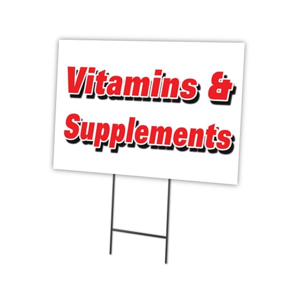 Vitamins & Supplements Yard & Stake outdoor plastic coroplast window, C-1824 Vitamins & Supplements